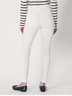 Amazon Essentials White Mid-Rise Pull-On Skinny Jeggings sz 12 short NWT